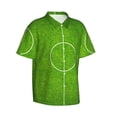 thumbnail image 2 of Soccer Green Football Stadium Hawaiian Shirts For Men, Summer Short-Sleeve Relaxed-Fit Button-Down Shirts Large, 2 of 9