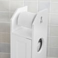 thumbnail image 6 of Haotian FRG135-W, White Free Standing Bathroom Toilet Paper Roll Holder, Storage Cabinet Holder, Organizer for Bath Toilet…, 6 of 6