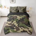thumbnail image 2 of Homewish Camo Camouflage Twin Bedding Sets 7-Piece for Teens Female Men,Abstract Geometric Bedding Comforter Set Microfiber,Green Brown Breathable Sheet Sets,Breathable Home Decor,Reversible, 2 of 8
