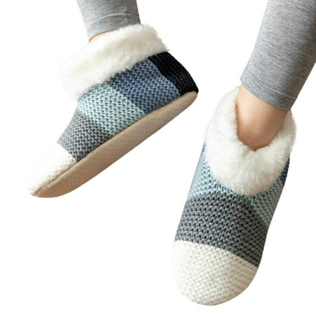 

Winter Women Socks Christmas Socks Cozy Fuzzy Fleece Lined Warm Socks With Silicone Grippers Knee High Socks Men Socks Size 9-11 Socks Girls Size 1