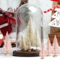 thumbnail image 2 of 8 Pcs Mini Christmas Tree,Artificial Small Christmas Trees with Wood Base,Bottle Brush Trees Xmas Assorted Color Miniature Pine Trees Sisal Trees for Christmas Party Home Winter Ornaments, 2 of 7