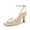 beige, variant on Women Square Toe Kitten Heel Sandals Ankle Strap Buckle Closure, Open Back Design, Open Toe Summer Dress Sandals