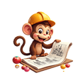 thumbnail image 5 of cartoon Monkey Theme Stickers, Waterproof Monkey Theme Sticker for Water Bottle Laptop Phone Cases Planner Skateboard Luggage Helmet Party Favor Decor, Ideal for Adults Teens Teacher Rewards, 5 of 9