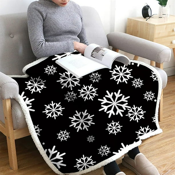 Ganfancp Christmas Adults Baby Blanket Warm Cardigan Cape Wearable Blanket Soft Blanket Throw Wrap Cover Ofertas Del Día Sólo En Línea 1X Manta