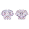 thumbnail image 1 of Linjinx T-Shirt de Sport à Manches Courtes pour Fille, Jazz Hip-Hop Métallique, Danse de Rue, Vêtements de Cheerleading Colorés 110, 1 of 6