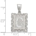 thumbnail image 3 of Sterling Silver Square Diamond-Cut Letter C Initial Pendant (30 X 18) Made In United States qc2770c, 3 of 5