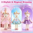 thumbnail image 4 of LINXUXIE Unicorns Stuffed Animal Doll Toys, Plush Doll with Cloth, Shoe, Bag, Ballet Dress up Doll for Girl, Birthday Gifts for 1-3 3-5 5-8 Year Old, 4 of 7