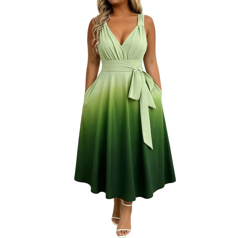 green ombre bridesmaid dresses Brianna Sage Ombre Strapless Maxi Dress - M Size - Women's Dresses