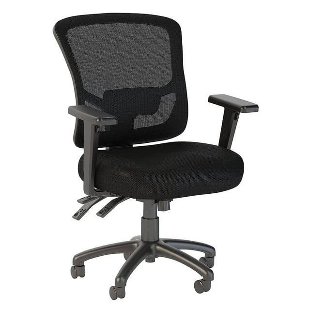 Series C Elite Mid Back Multifunction Mesh Office Chair in Black Fabric
