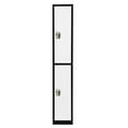 thumbnail image 2 of Alpine AdirOffice 2-Tier Steel Locker, 72"H x 12"W x 12"D, Black/White, 2 of 8