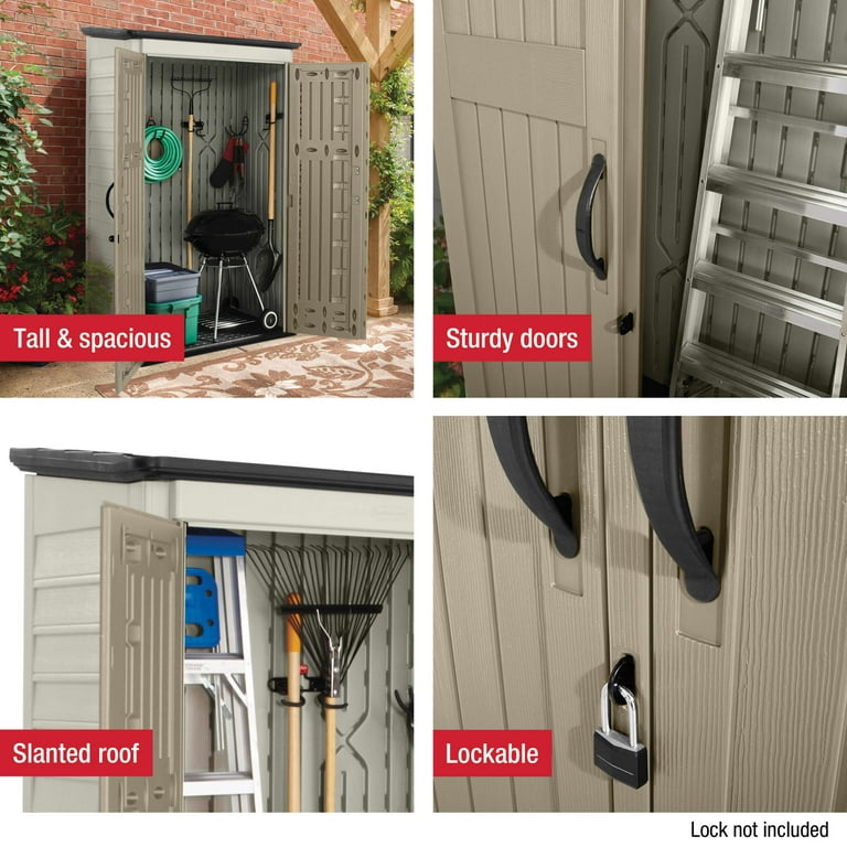 Rubbermaid Backyard Garden Utility Shed, Large Vertical 52 Cu.ft