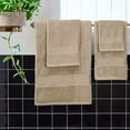 thumbnail image 4 of MALLONI HOME Ultra Soft 6 Pack Cotton Towel Set, Contains 2 Bath Towels 28x55 inch, 2 Hand Towels 16x24 inch & 2 Wash Coths 12x12 inch, Ideal Everyday use, Compact & Lightweight - Tan, 4 of 8