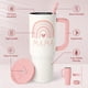 thumbnail image 2 of Vaso SANDJEST con mango aislante de acero inoxidable de 40 onzas, 2 of 8