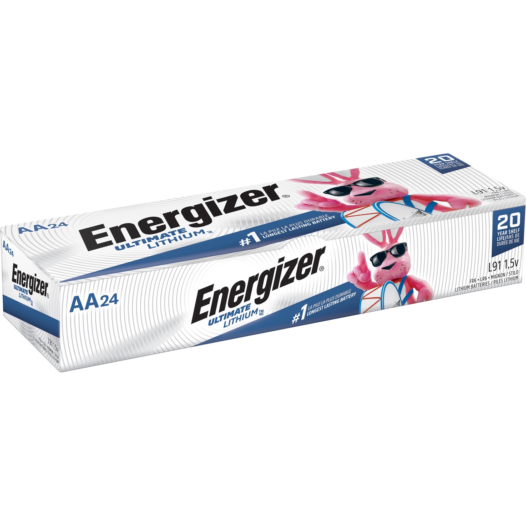 Energizer, EVEL91CT, Ultimate Lithium AA Batteries, 144 / Carton