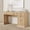 Wood Color, variant on QinaQin 54-Inch Grooved Textured Home Office Desk with Storage Space, Modern Executive Desk, Charging Station, Wooden Computer Desk with Drawers for Study, Living Room, Or Bedroom