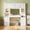 61.4" White, variant on ChVans 62'' Large Vanity Desk with Tempered Glass Top, 60000-color LED Lights, Charging Station, White Makeup Vanity with 3 Lights Mode LED Mirror, 9 Drawers, 2 RGB cabinets for Women, Girls Gift