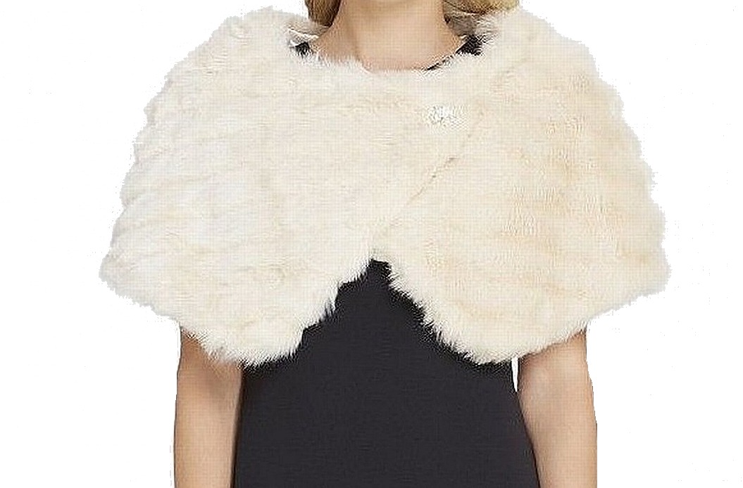 tahari faux fur wrap