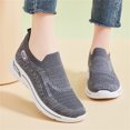 thumbnail image 2 of Sngxgn Women's Walking Shoes Comfortable Slip On Running Sneakers Casual Breathable Workout Gym Work Shoes(Grey,7.5), 2 of 7