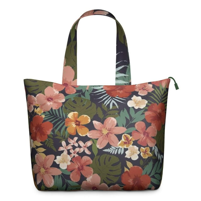 Romantic Rose Peony Travel Bag Vintage Floral Weekender Duffel, , Airplane Friendly, Multipurpose Tote