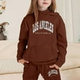 thumbnail image 2 of Gelikeya Sweaters for Girls Hoodies Hooded Long Sleeve Sweatshirt Sweatpants 2 Piece Sweatsuit Tracksuit Sets 1-9Y (Coffee, 1-2 Years), 2 of 5