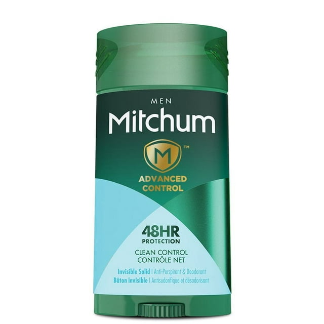 Mitchum Men, Invisible Solid, Antiperspirant & Deodorant, 48 HR Protection, Clean Control, 76g