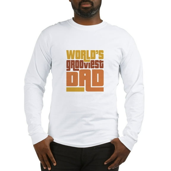 CafePress - World's Grooviest Dad Long Sleeve T Shirt - Unisex Cotton Long Sleeve T-Shirt