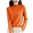 thumbnail image 1 of 2025 Femmes Pur à Manches Longues Sans Manches Haut Thermique pour Femmes Col Rond Doux Chaud Hauts de Pyjama pour Femmes Chandail Thermique Tricot Automne, 1 of 6
