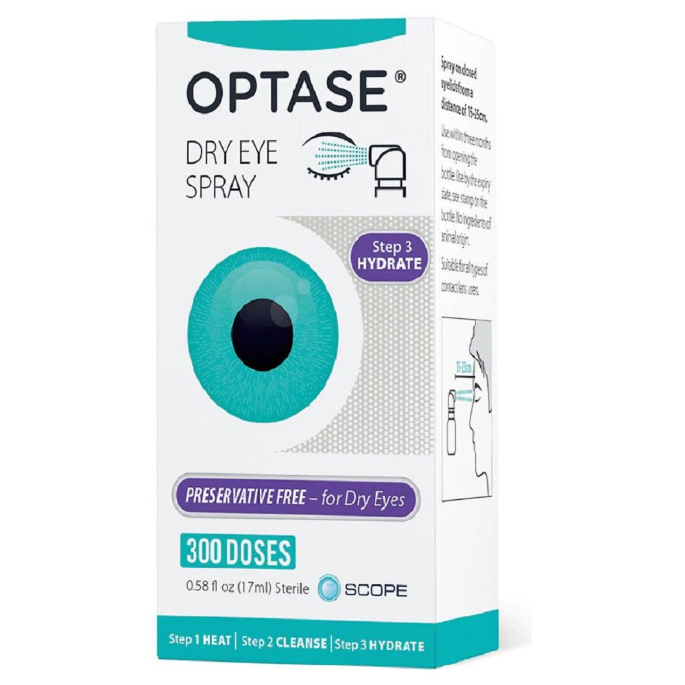 Optase Dry Eye Spray, Advanced Bottle Technology for 3 months Sterility