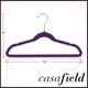 thumbnail image 5 of Perchas para niños Casafield de terciopelo, tamaño 14, color morado (paquete de 50), 5 of 7