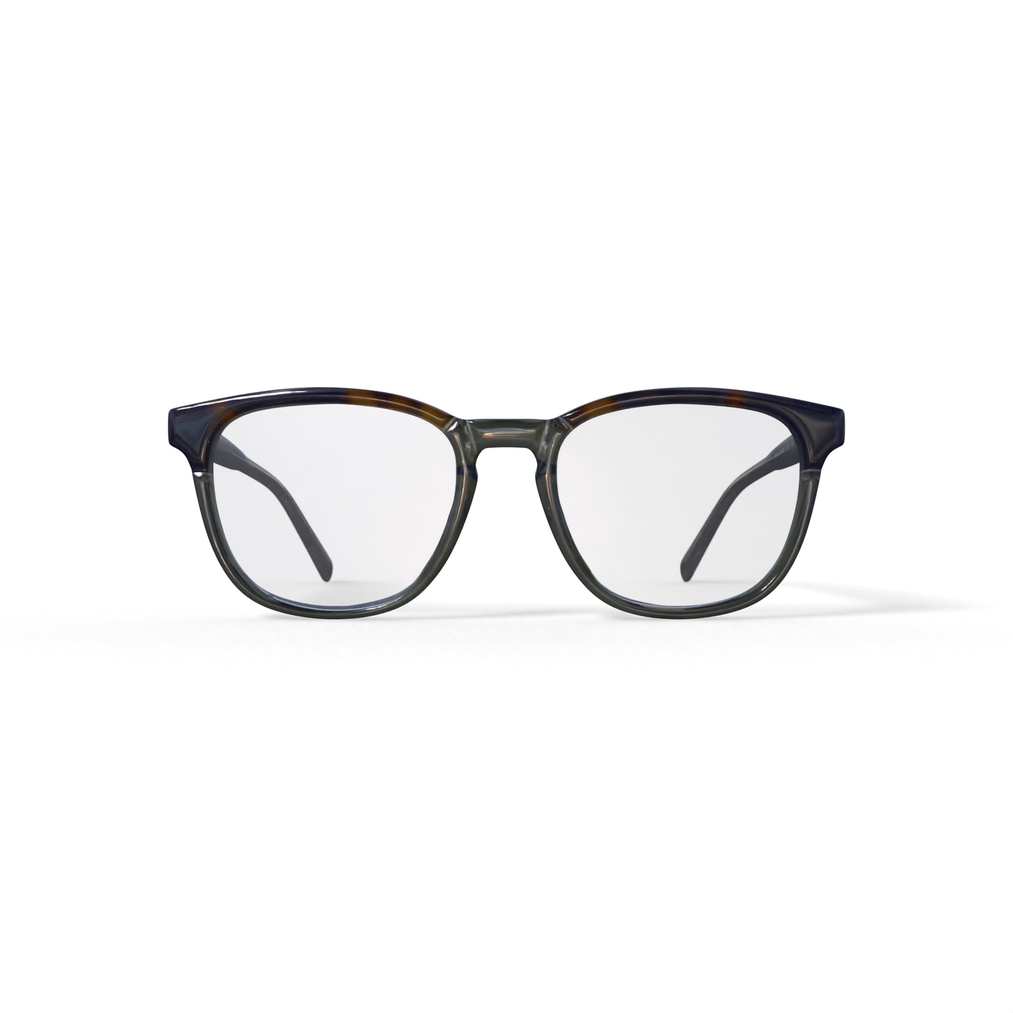 Bio Eyes Men's Ashton Square Prescription Eyeglasses with Case, Green Tortoise