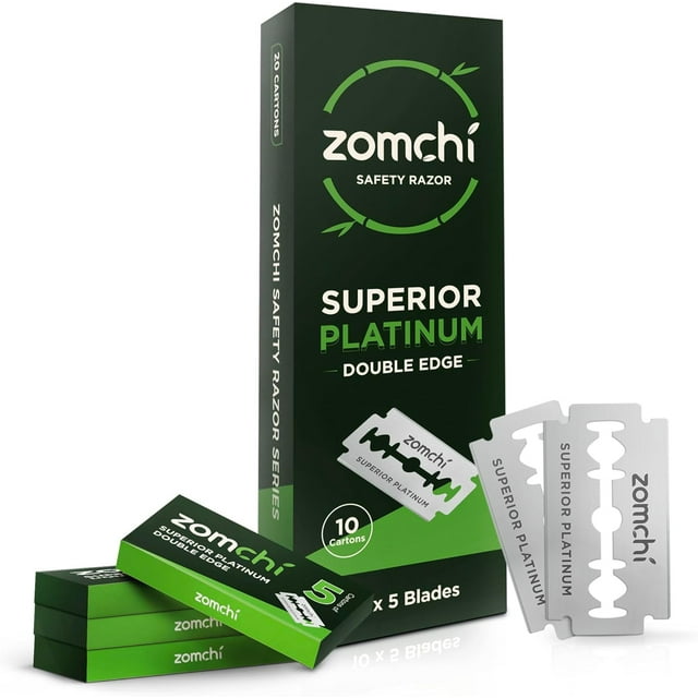 Lames de Rasoir à Double Tranchant, 50 Lames de Rasoir de Sécurité pour le Rasage, Lames de Rasage en Acier Inoxydable Platine pour Hommes et Femmes, Convient à la Plupart des Rasoirs Doubles Standard