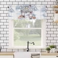 thumbnail image 4 of Christmas Snowman Valances for Windows Winter Snow Gnomes Rod Pocket Curtain Valance Window Treatment Short Curtains for Kitchen Living Room, 42"x18", 4 of 5