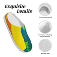 thumbnail image 5 of Lsque Rainbow Colored Pattern Womens Comfort Cotton on Scuff With Memory Foam and Anti-skid Sole Slipper-35/36, 5 of 7