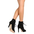 thumbnail image 3 of New Women Betani Kendra-4 Faux Suede Peep Toe Wrap Around Stiletto Bootie, 3 of 3