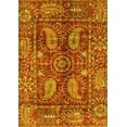thumbnail image 1 of Ahgly Company Indoor Rectangle Abstract Yellow Modern Area Rugs, 7' x 9', 1 of 4