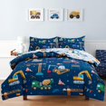 thumbnail image 1 of Juego de ropa de cama Holawakaka para camiones, tractores y coches para niños, tamaño doble, 1 of 9