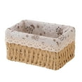 thumbnail image 3 of Cesta de almacenamiento, soporte multifuncional para cosméticos, contenedor de almacenamiento de artículos diversos, organizador para baño, sala Color madera, 3 of 8