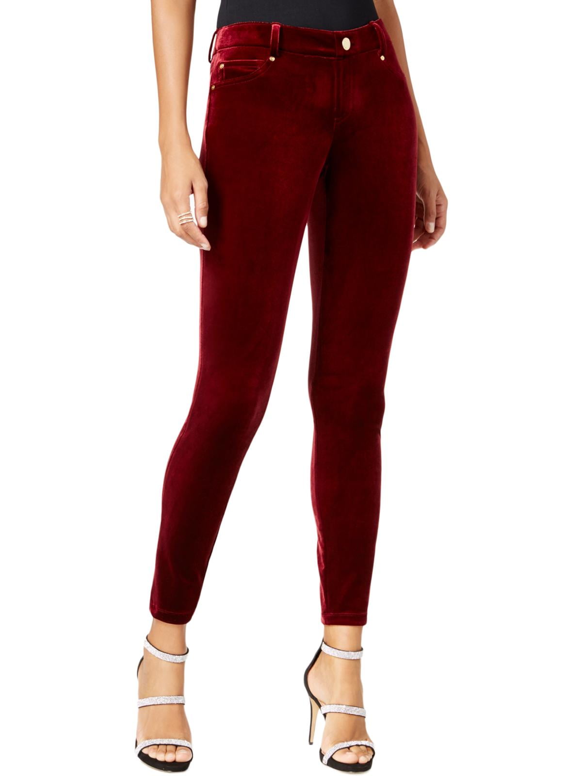 INC Womens Velvet High-Rise Skinny 