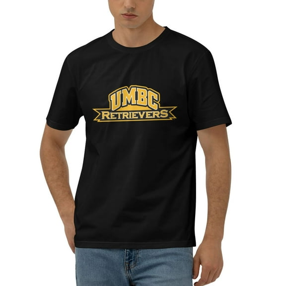 Umbc Retrievers Logo Men'S 170g Combed Cotton Short Sleeve T-Shirt