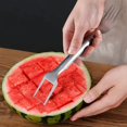 thumbnail image 2 of Fymlhomi 2-In-1 Watermelon Fork Slicer, Watermelon Fork Slicer Cutter，Dual Head Stainless Steel Fruit Forks Slicer Knife (3PCS), 2 of 5
