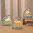 thumbnail image 3 of Lámpara de noche con forma de tulipán, flor y pájaro, decoración artística, decoración de escritorio, manualidades, regalo para amigos, regalo de mano, 3 of 6