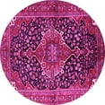 thumbnail image 1 of Ahgly Company Indoor Round Medallion Pink Traditional Area Rugs, 4' Round, 1 of 4