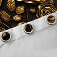 thumbnail image 4 of Homewish Female Men Women Luxury Floral Rose Black Out Curtains,Vintage Chic Flowers Curtains Pack of 2 (42x63 Each),Black Golden Bedroom Curtains,Microfiber Bedroom Decor, 4 of 6