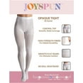 thumbnail image 5 of Joyspun Women's Opaque Control Top Tights, 2-Pack, Sizes S-3XL, 5 of 6
