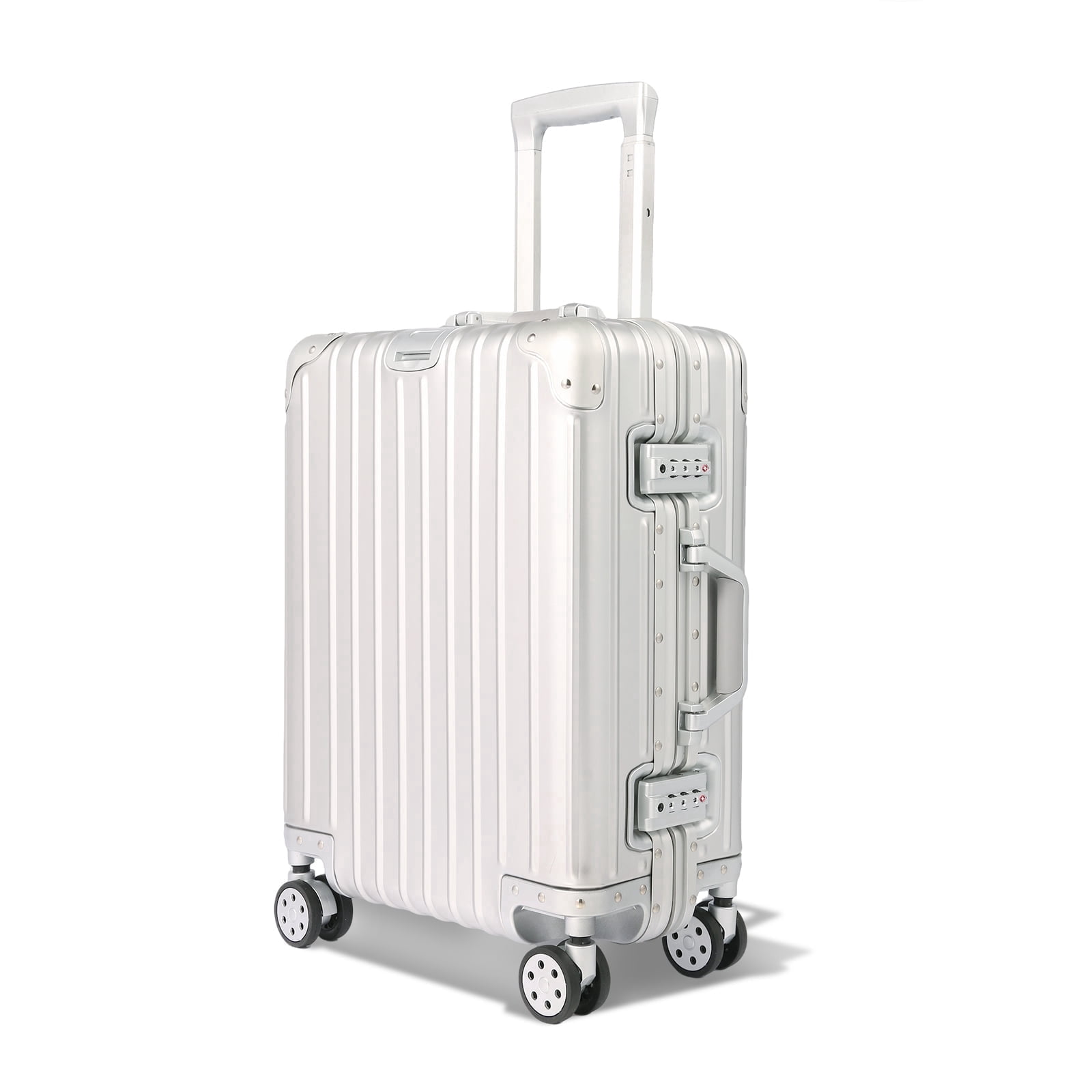 Gliderra All Aluminum Carry on Luggage 20 inch Lightweight Durable Suitcase Silver