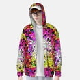 thumbnail image 2 of Fotbe Colorful Tie Dye Stained Glass 3 Chaqueta con Protección Solar UPF 50+ para Hombre y Mujer, Camisa con Capucha y Bolsillos-Small, 2 of 7