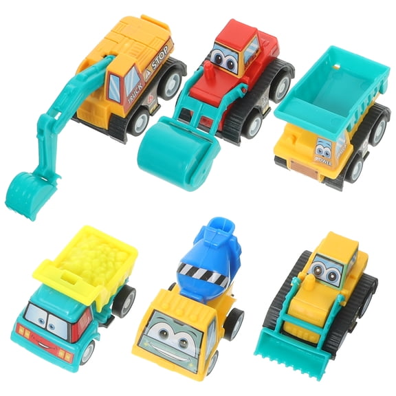 SOPOTUTU 6pcs Mini Pull Back Cars Toy Set for Boys Birthday , Fun Engaging Plaything for Kids and Parents