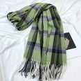 thumbnail image 3 of Plaid Scarf for Women Thick Warm Long Shawl Long Scarves Knit Wraps Cold Weather Winter, 3 of 5