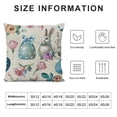 thumbnail image 5 of Qinduosi Easter Pillow Covers of Hunny Easter Bunny Eggs Floral Rabbit Pillows Decorative Throw Pillows Cushion Case Farmhouse Decor for Couch Sofa White, 5 of 5