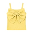 thumbnail image 6 of Miluxas Girl Summer Bow Tie Front Tank Top Sweetheart Neckline Sleeveless Backless Cute Cami Going Out Tops Yellow 1-2Years, 6 of 7